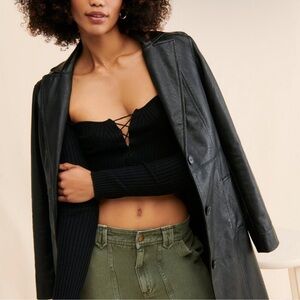 UO Lara vegan leather coat